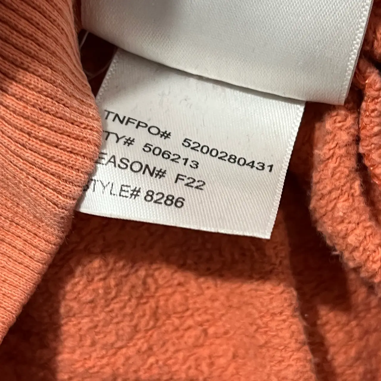 The North Face Orange Pullover Fleece Hoodie Logo Hood Pockets Teens – photo 7