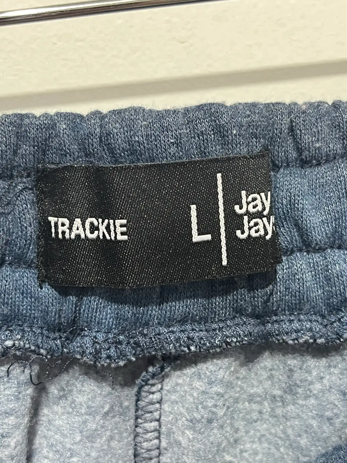 Jay Jay Trackie Women’s Blue Tie-Dye Fleece Jogger Pants Size L Pockets – photo 4