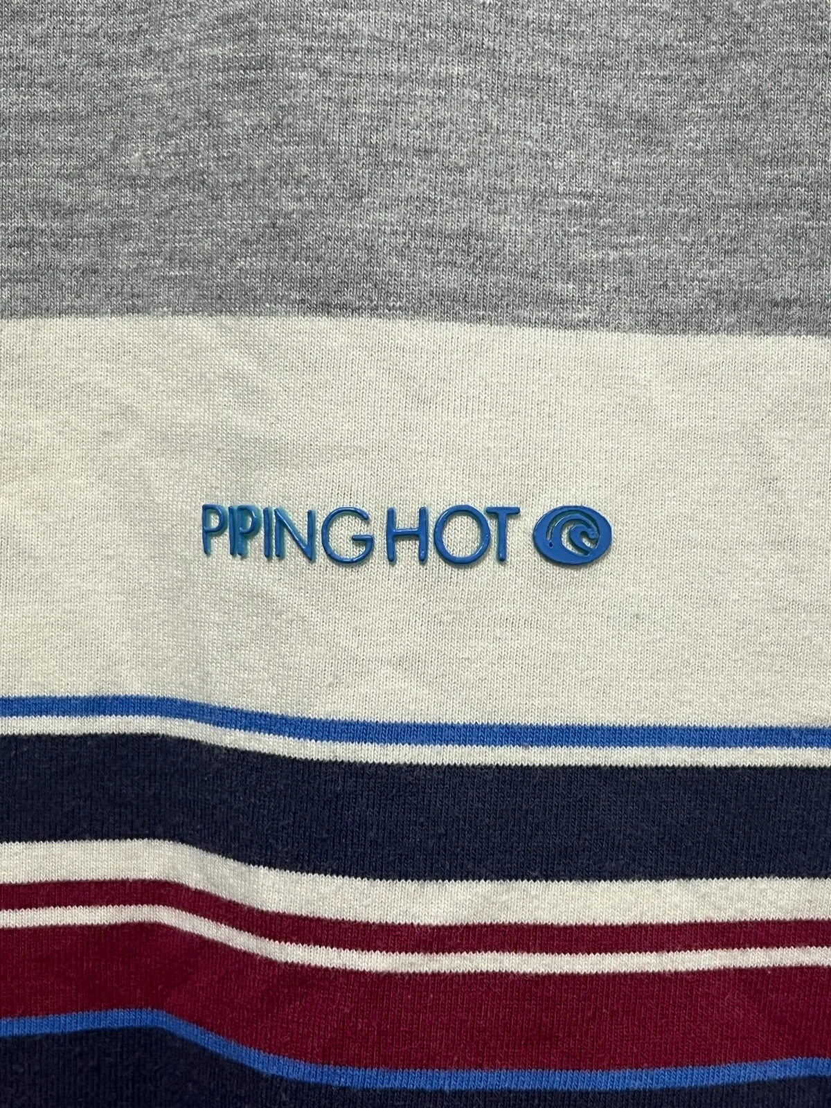Piping Hot Men’s Striped Polo Shirt Short Sleeve Collared Logo M M97 – photo 2