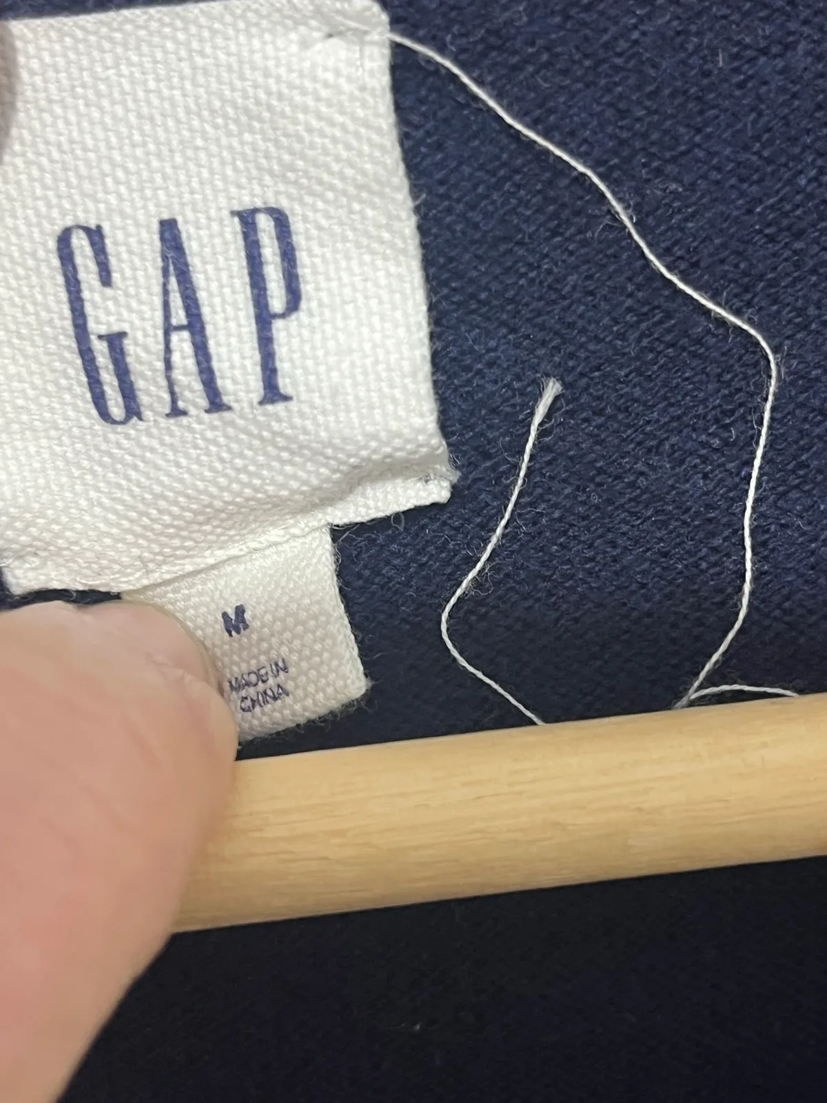 GAP Cotton Knit Jumper Navy V-Neck Pullover Men’s Regular M S/352305-00 – photo 3