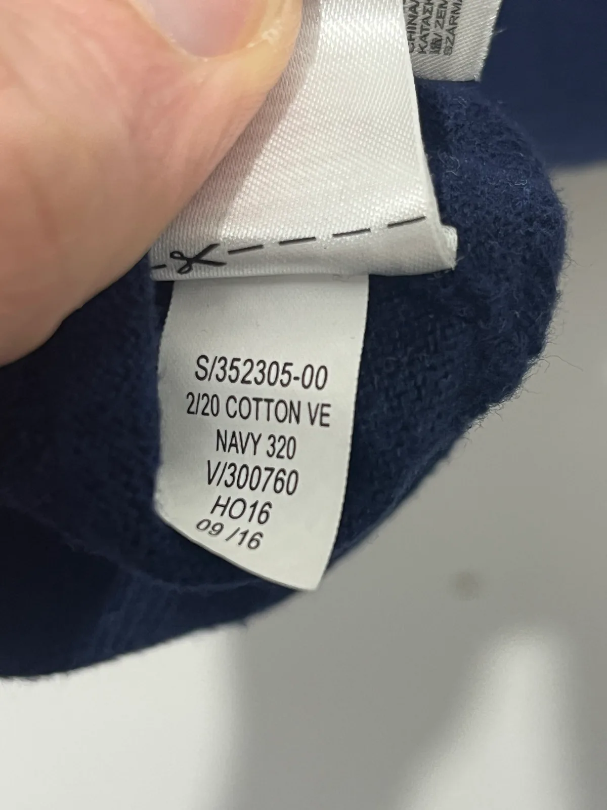 GAP Cotton Knit Jumper Navy V-Neck Pullover Men’s Regular M S/352305-00 – photo 5