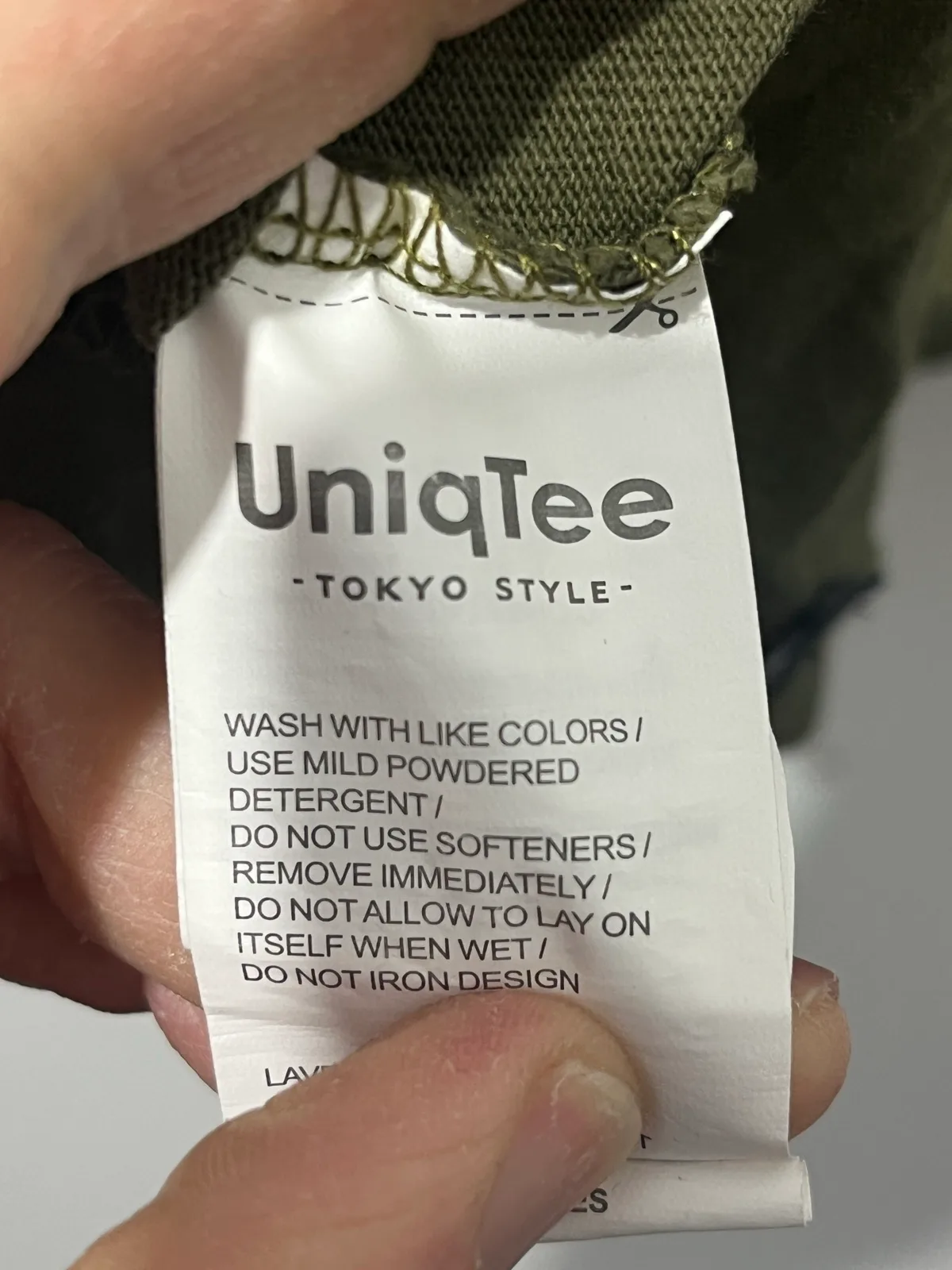 UniqTee Tokyo Style Mens Green Crew Neck Short Sleeve T-Shirt Size L – photo 4