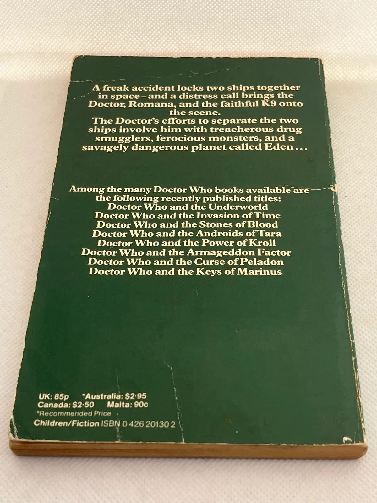 doctor who - nightmare of eden terrance dicks paperback w h allen 1980 vintage – photo 2