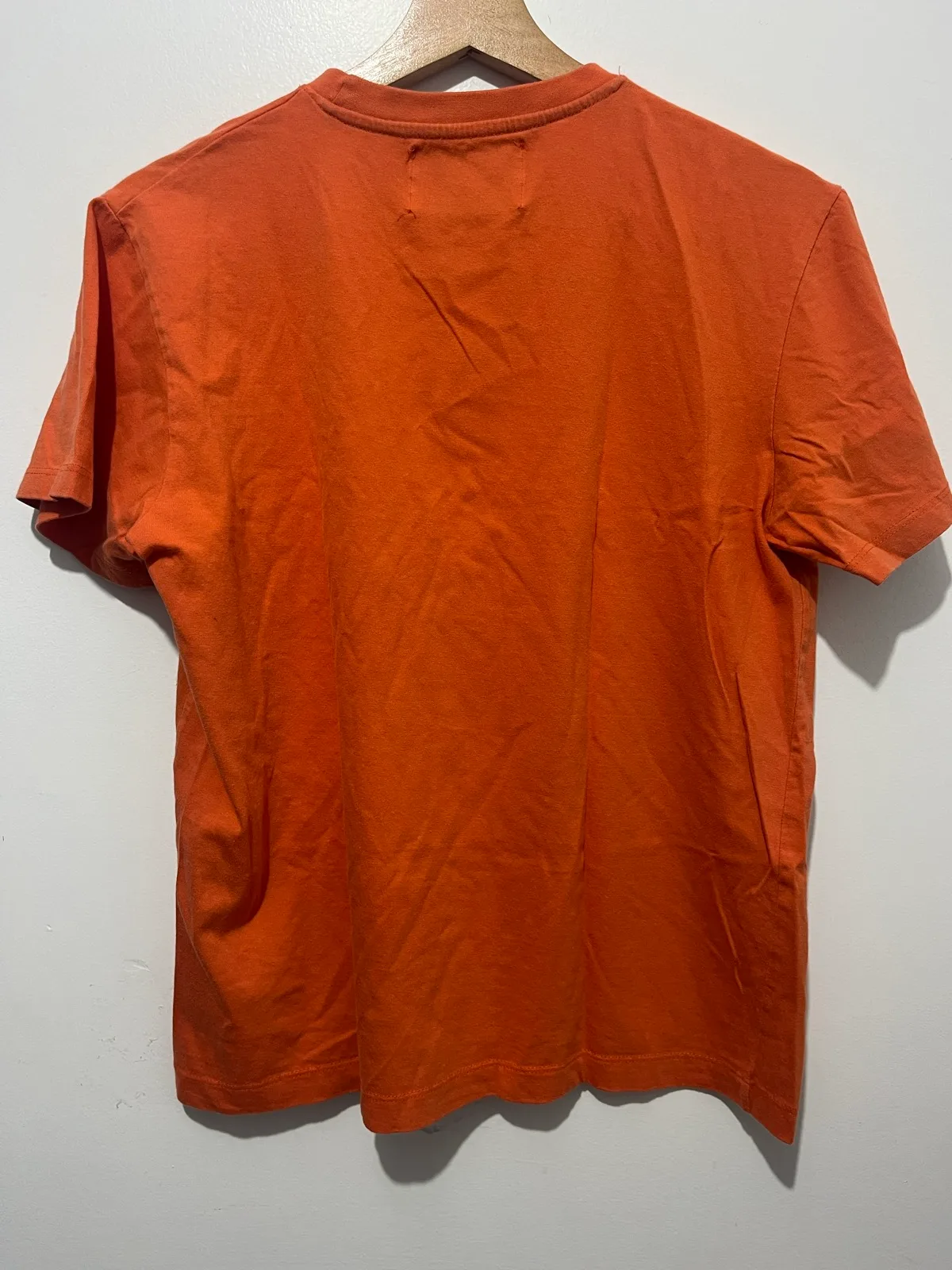 Original Penguin Mens Orange Crew Neck Short Sleeve Cotton Logo T-Shirt Size S – photo 4