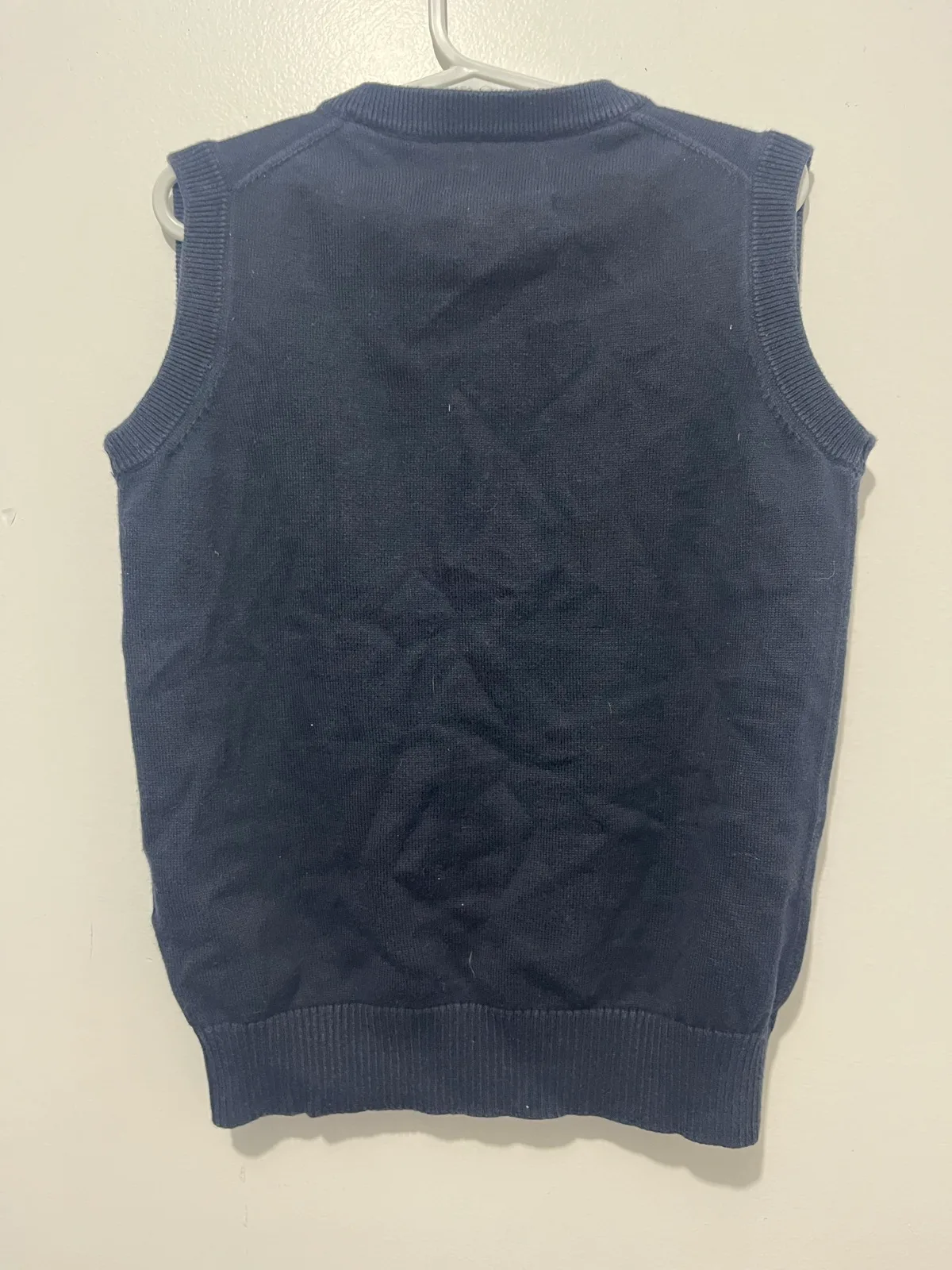 GANT Boys Navy Cotton Knit V-Neck Sleeveless Jumper Vest 110/116cm 5-6Y – photo 2