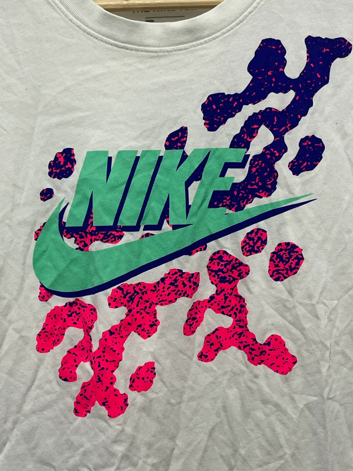 Nike Mens White Graphic Logo Crew Neck Short Sleeve T-Shirt Size M – photo 2