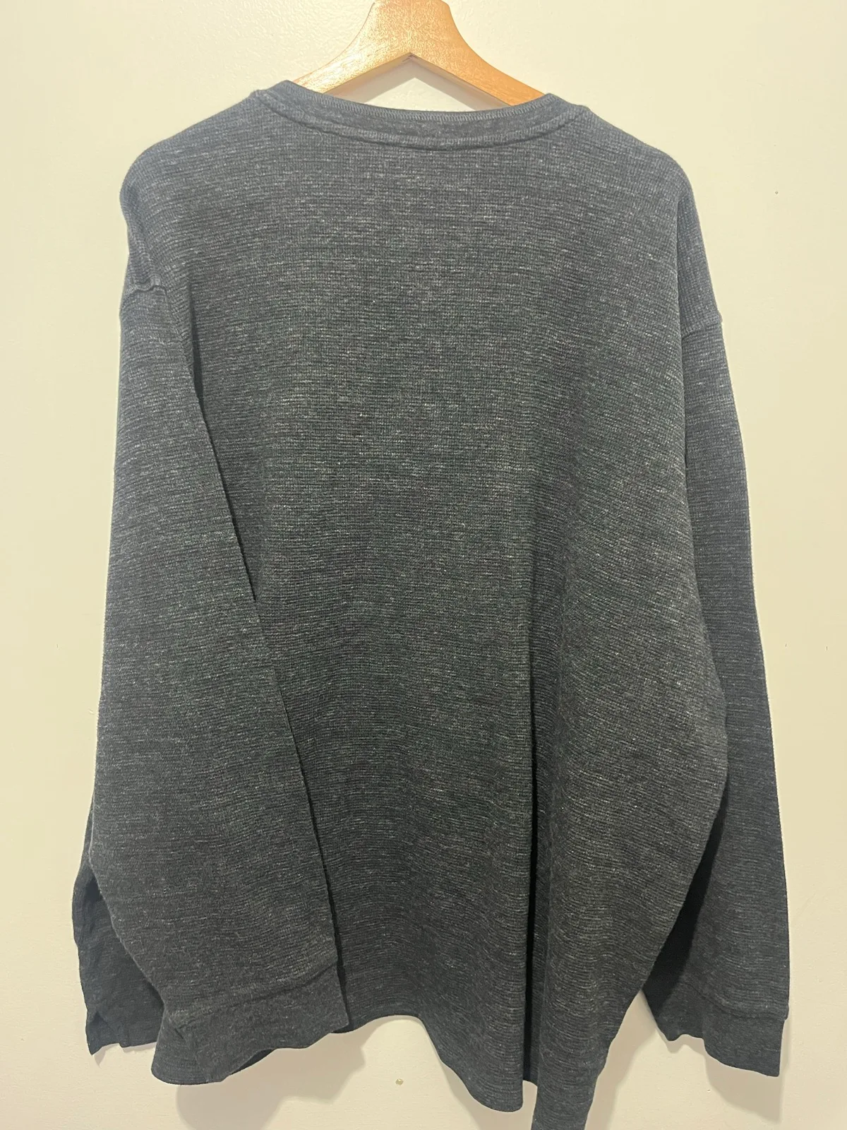 Mr Big Cotton Blend Knit Jumper Grey Henley Button Pullover Men’s 7XL – photo 2