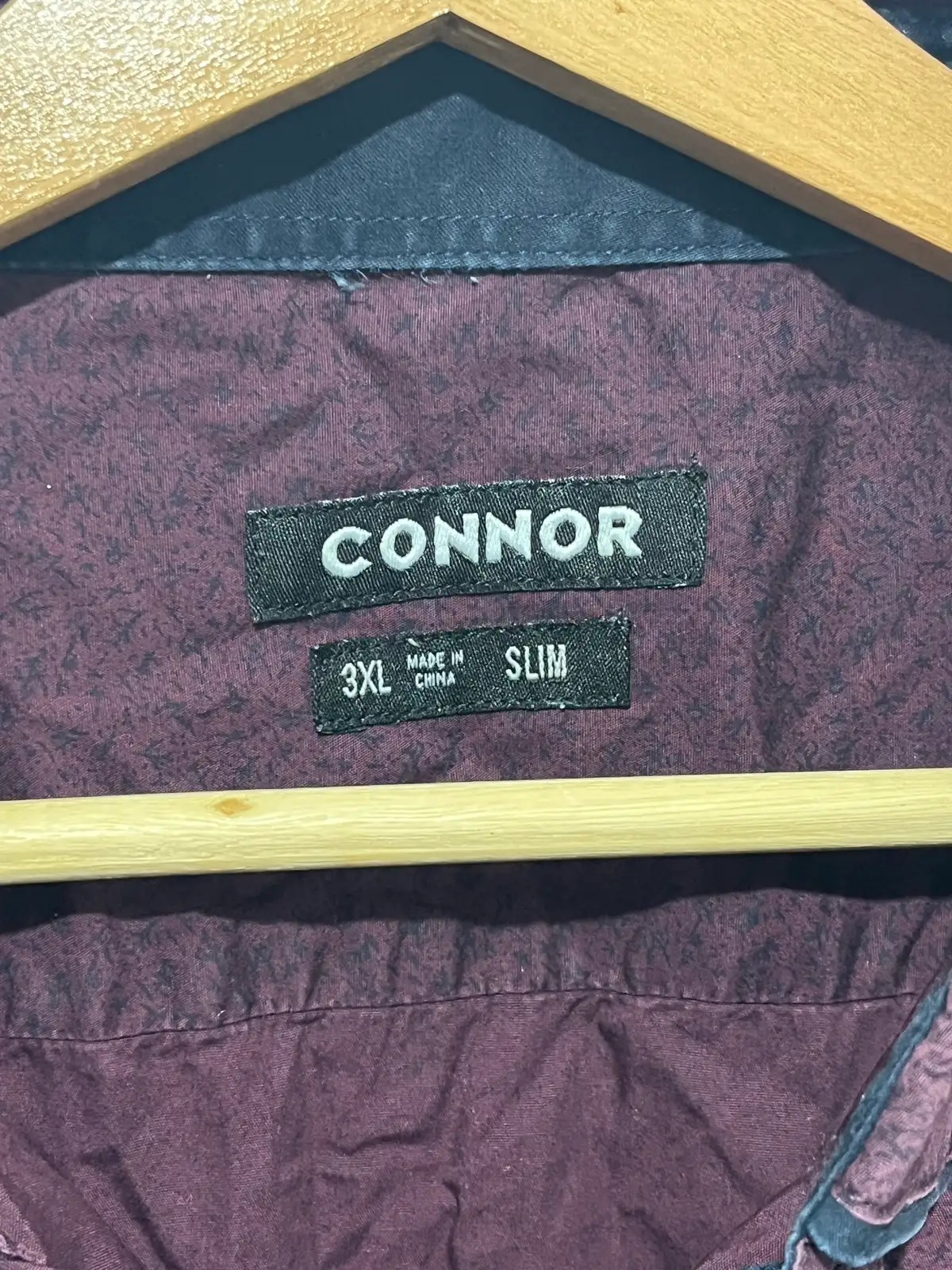 connor slim fit men’s button-up short sleeve purple cotton shirt size 3xl – photo 5