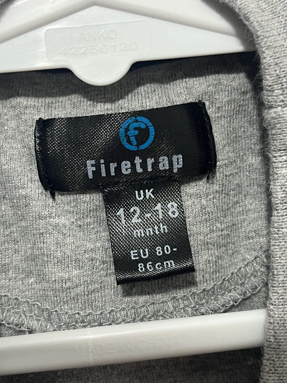Firetrap Unisex Baby & Toddler Striped Grey T-Shirt Short Sleeve 12-18M – photo 3