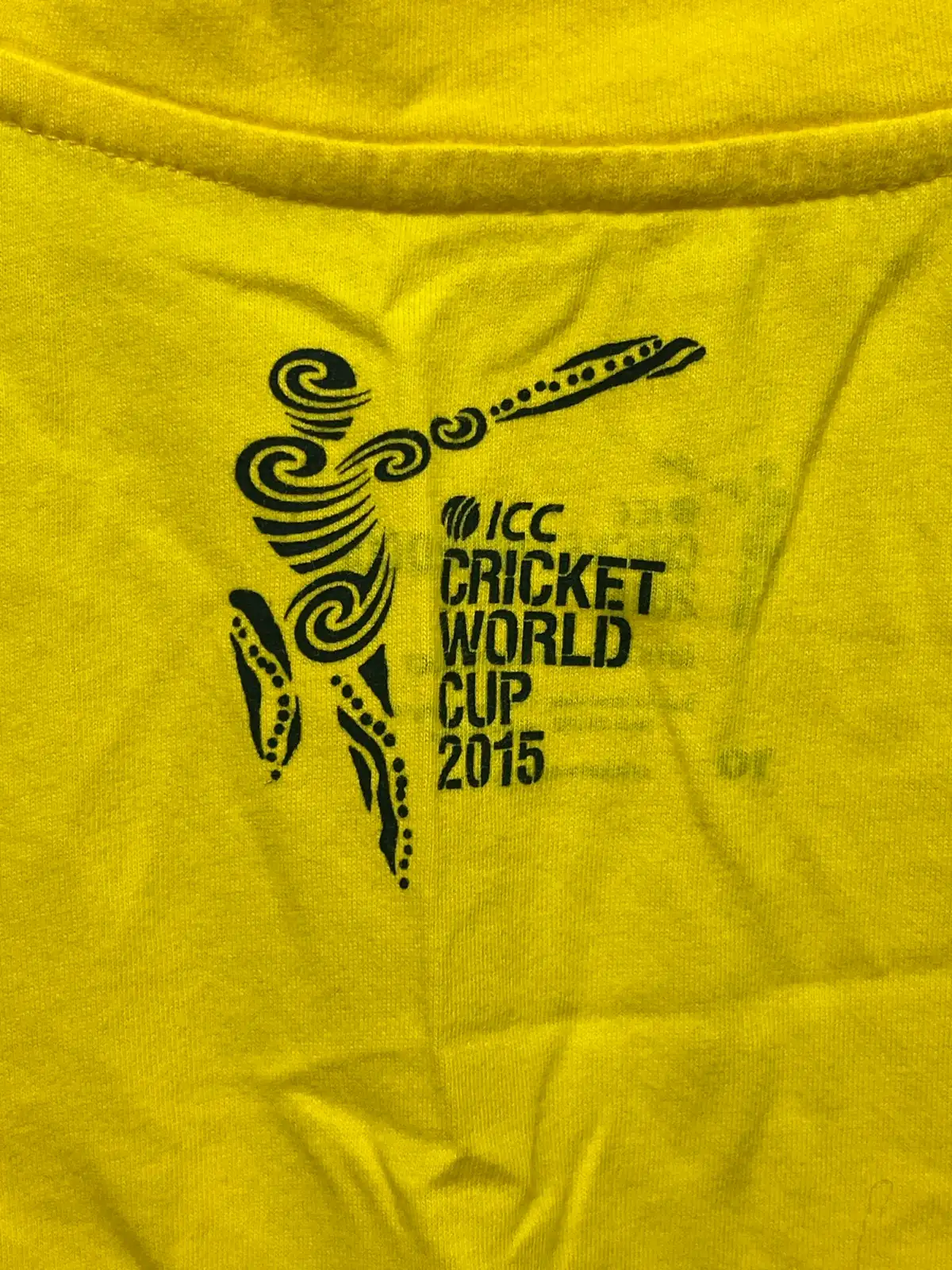 ICC Cricket World Cup 2015 Women's Graphic Tee T-Shirt Gold Size 10 Read Descrip – photo 4