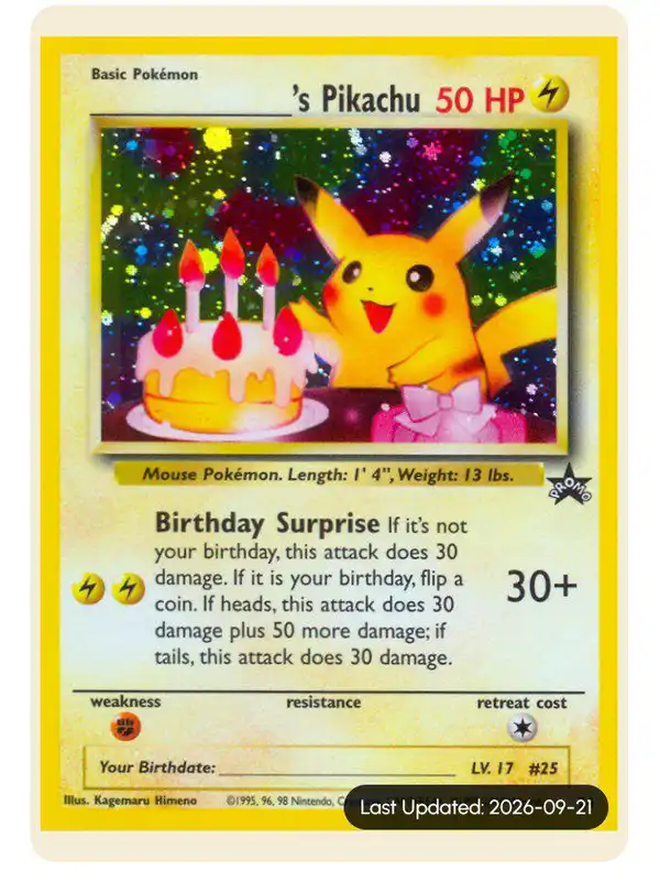 Pokemon Pikachu birthday surprise