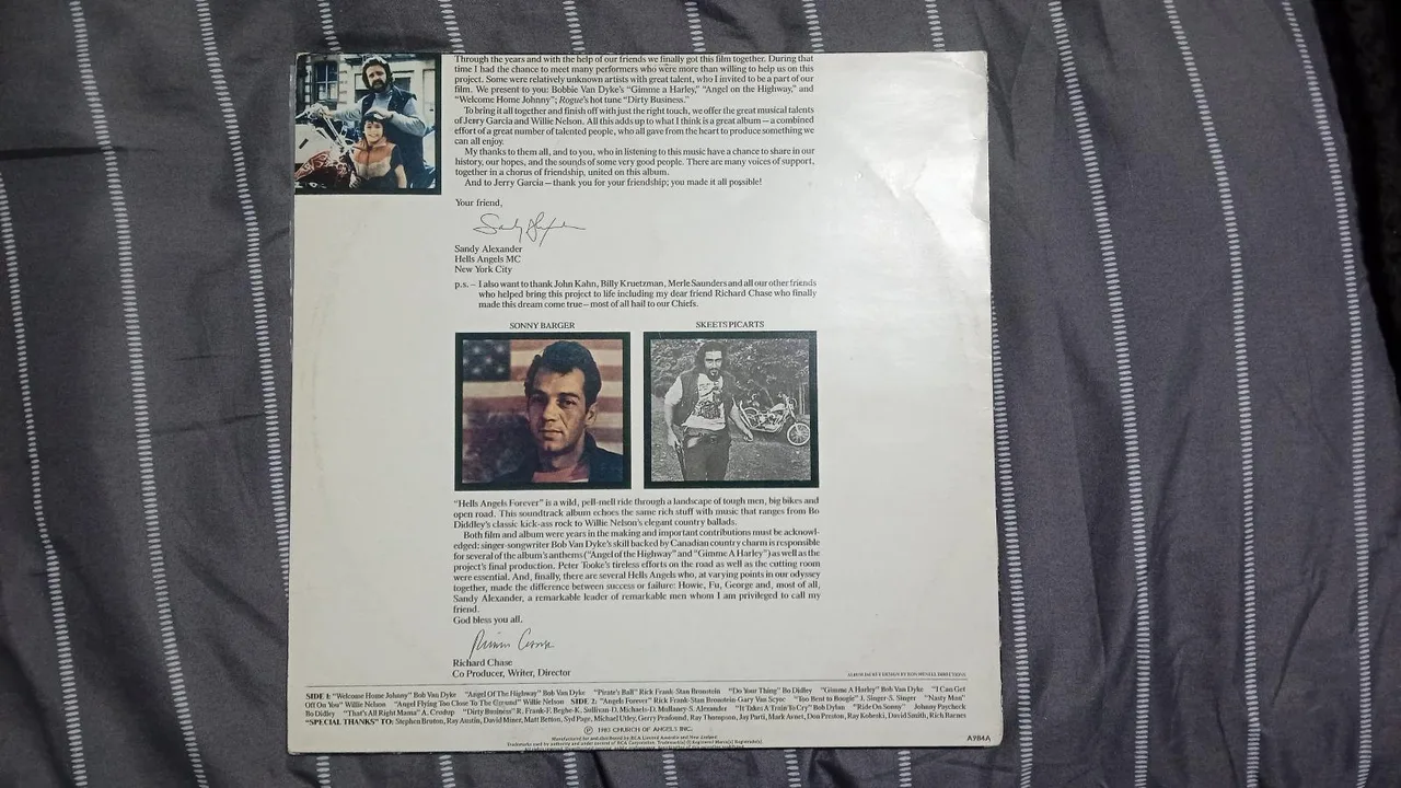 Origal lp vinal album hell's angels forever q Q2 – photo 2