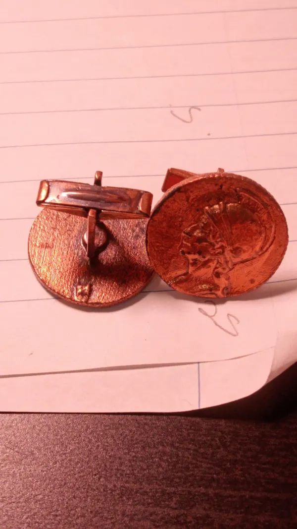 Vintage Roman soldier cufflinks