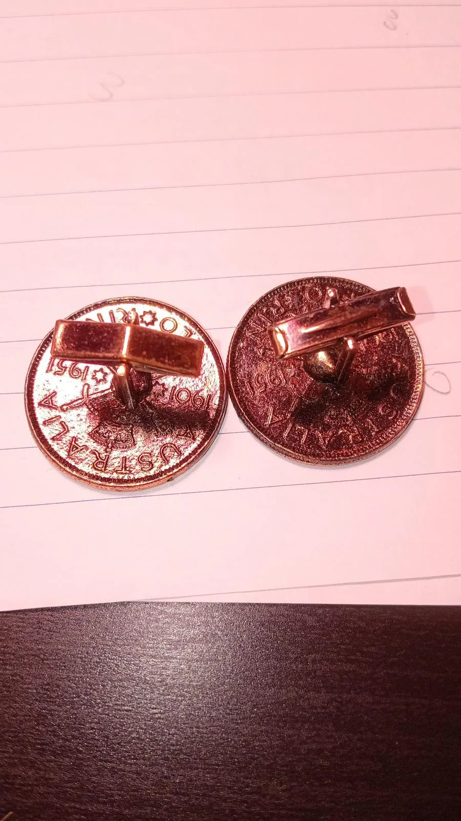 1951 Australian florin cufflinks — photo 2