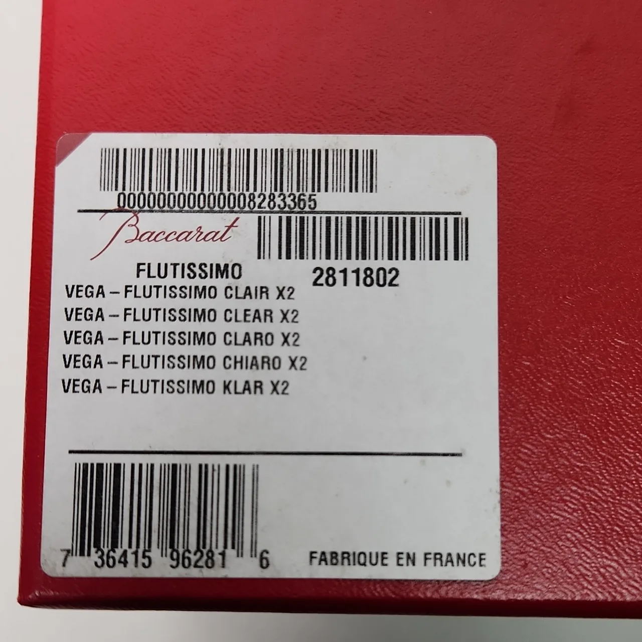 Baccarat Vega Flutissimo Clear Champagne Flutes Set of 2, #10002 — photo 9