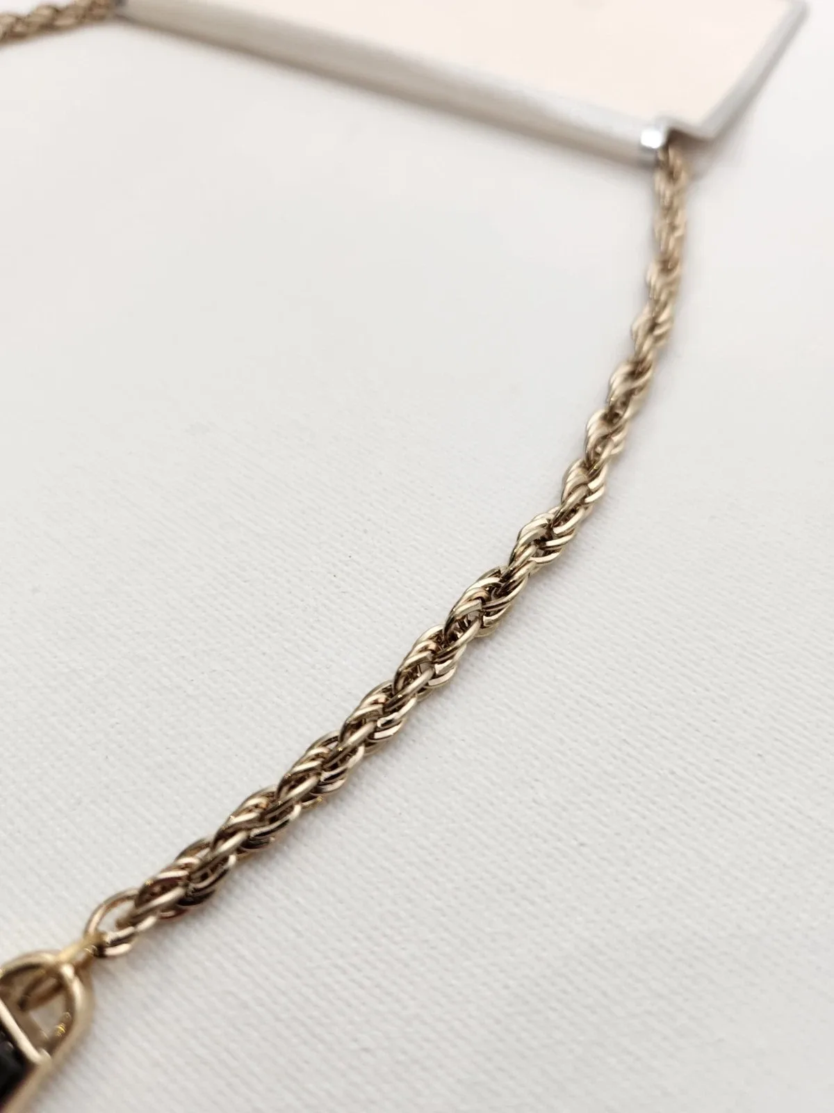 Forever New Gold/Black Crescent Pendant Rope Chain Necklace Adjustable, #10014 — photo 7