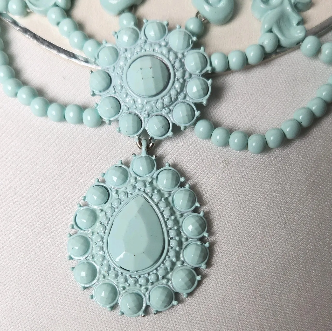 Forever New Mint Teardrop Rope Necklace Adjustable, #10011 — photo 4