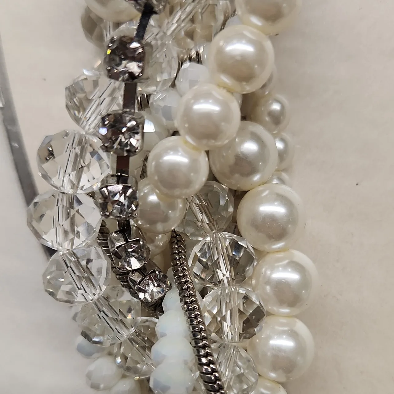 Forever New Limited Edition Multi-Strand Faux Pearl Crystal Necklace, #10005 — photo 4