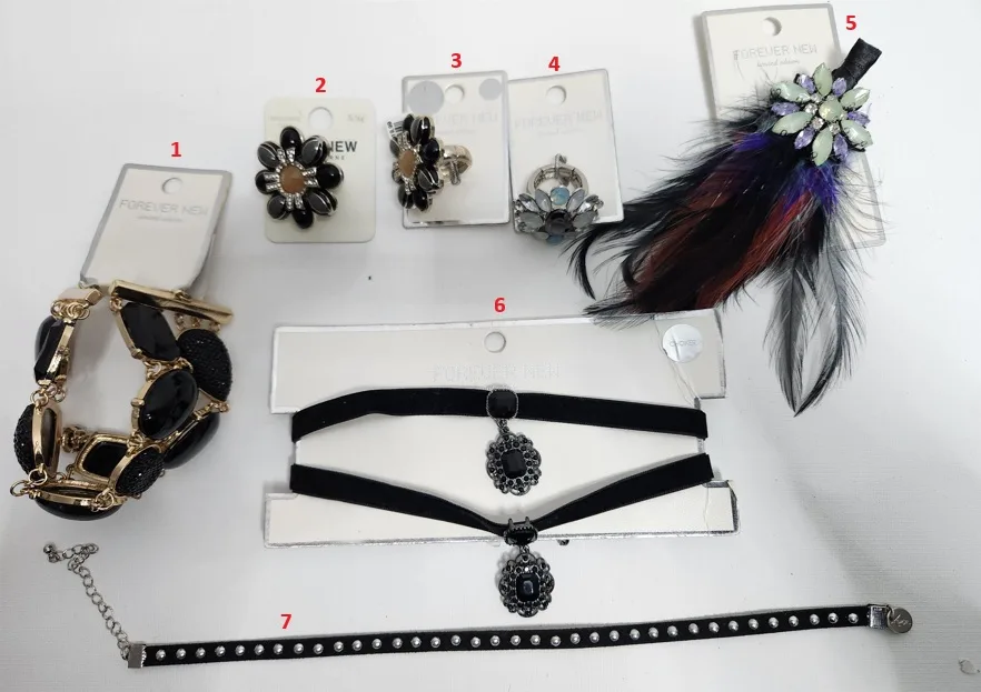 Forever New Jewellery Set Bundle Black Festival Goth Evening, #10028 — photo 2