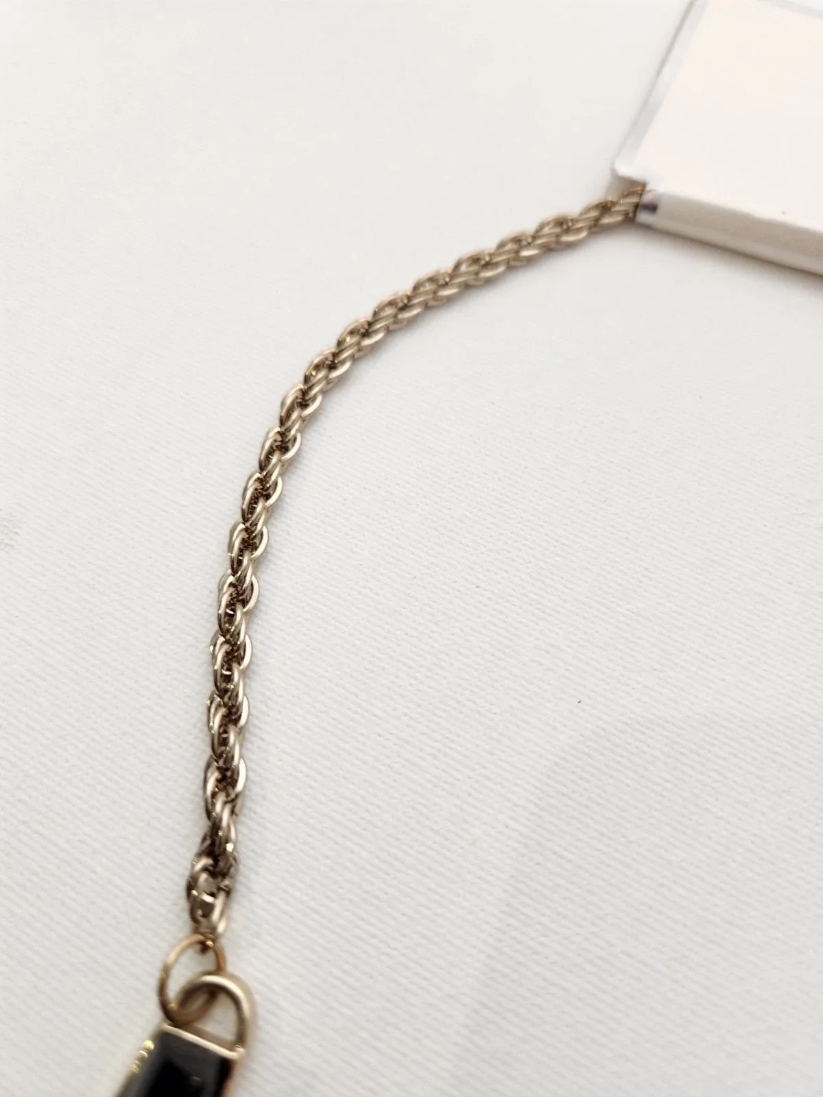 Forever New Gold/Black Crescent Pendant Rope Chain Necklace Adjustable, #10014 — photo 6