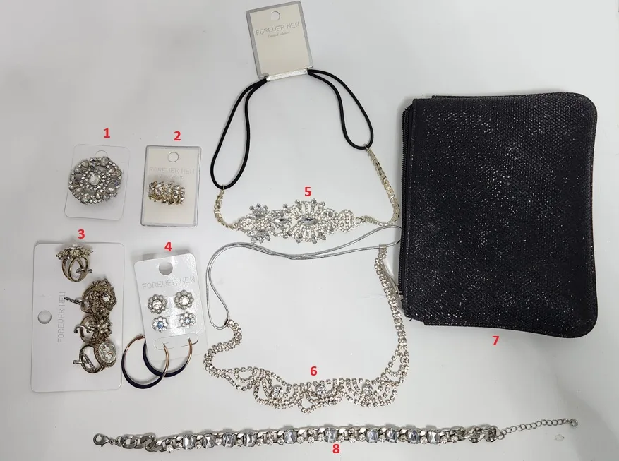 Forever New Jewellery & Colette Clutch Bag Bundle Silver Diamante Formal, #10027 — photo 2