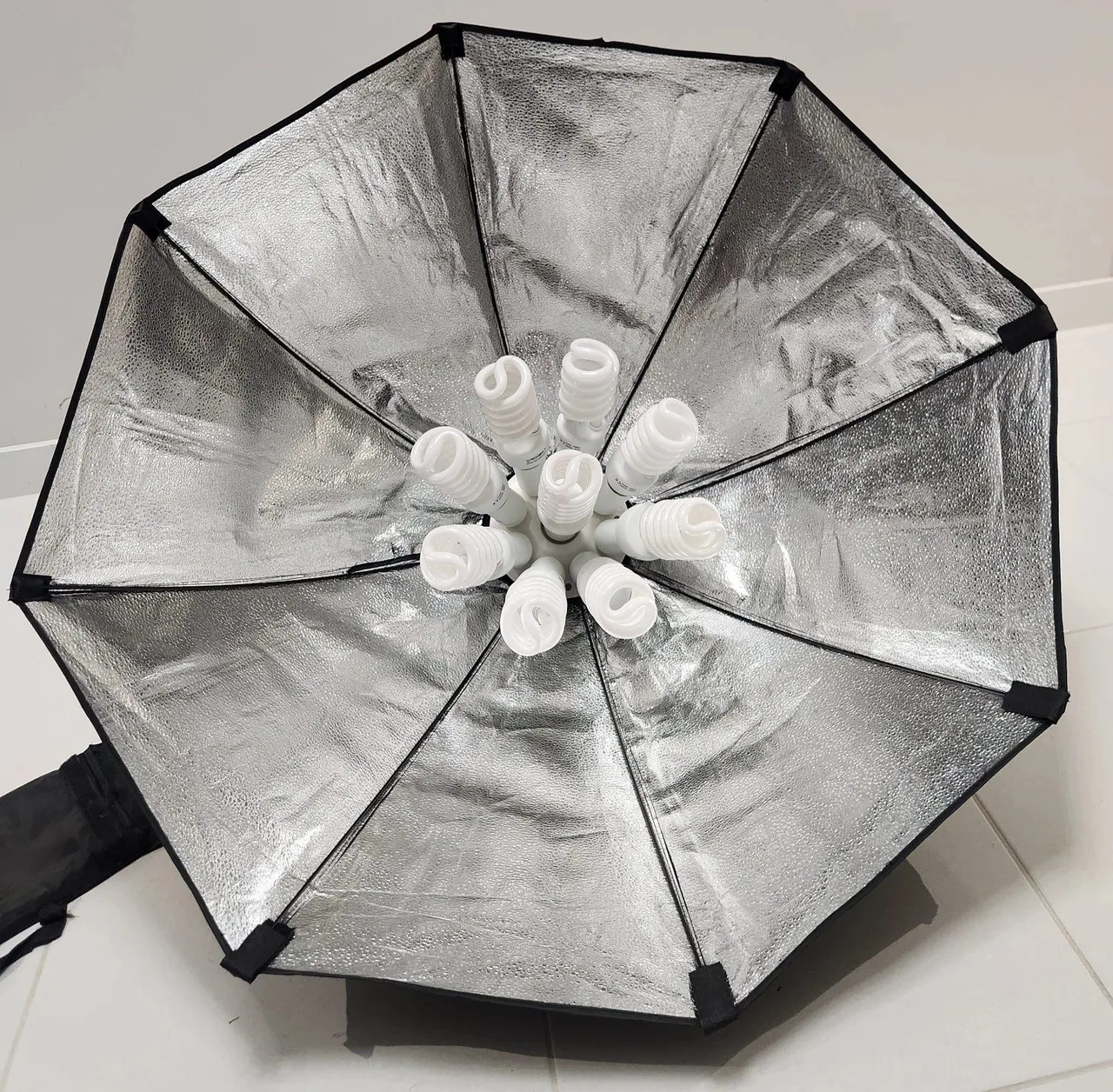 Tricolor 9-Socket Octagon Softbox Studio Light Head + 9 CFL Bulbs, #10036 — photo 7