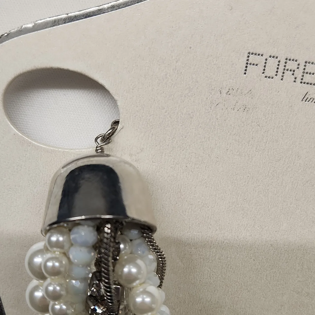 Forever New Limited Edition Multi-Strand Faux Pearl Crystal Necklace, #10005 — photo 3