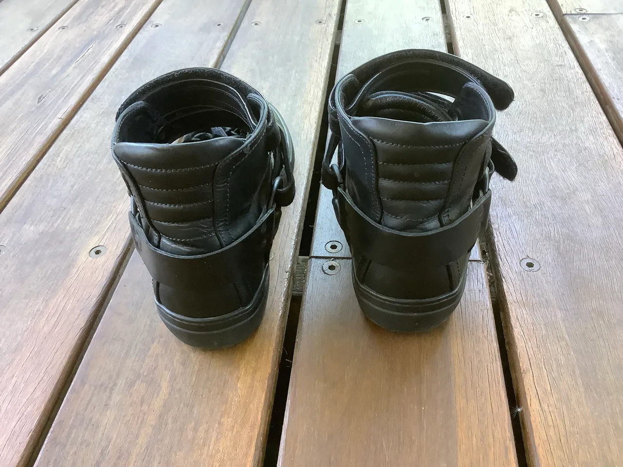 Designer Pierre Hardy Dual Strap Leather High Top Sneakers – photo 4