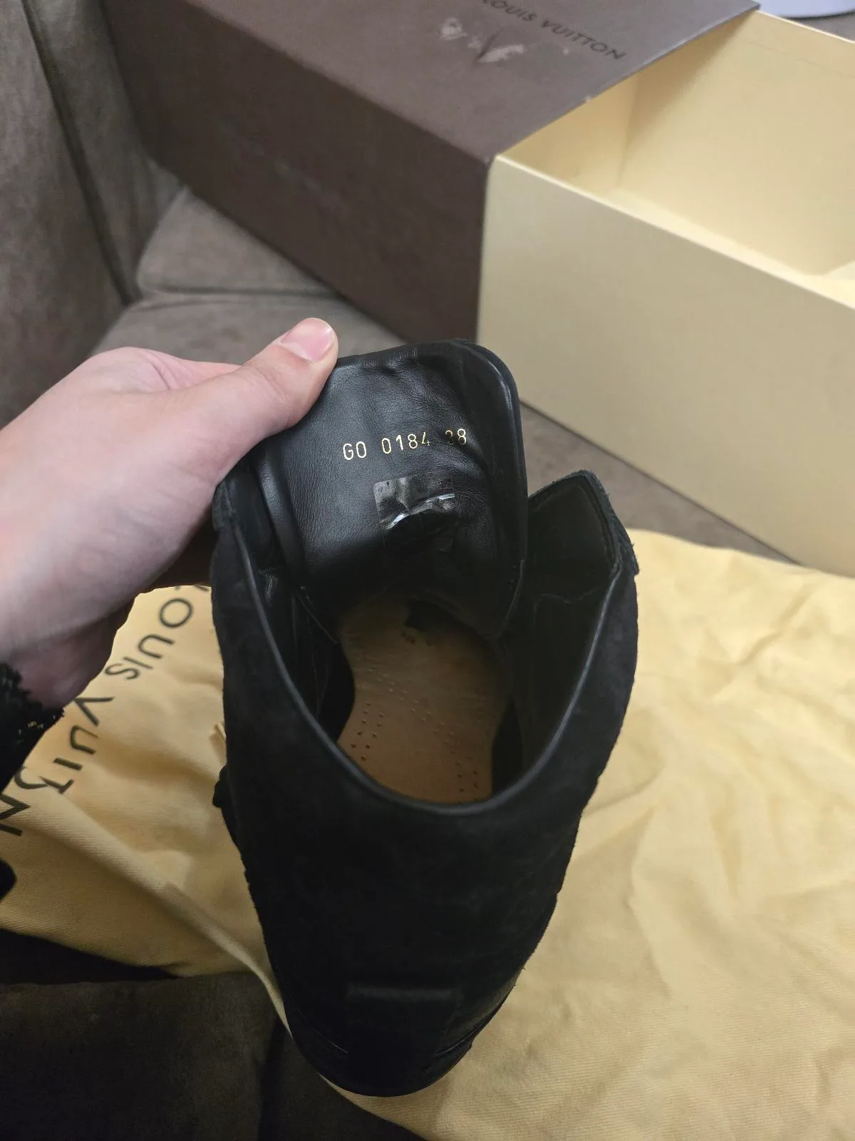 Louis Vuitton Monogram Leather & Suede High-Top Sneakers / Ankle Boots — photo 3
