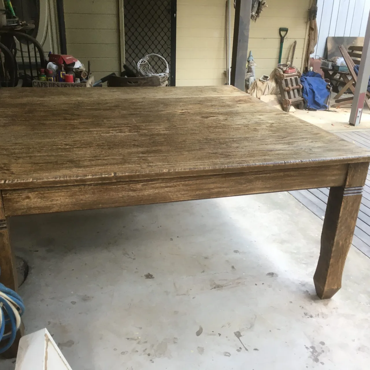 Large ANTIQUE OAK FARMHOUSE TABLE 1600mmx 1600mm – photo 8