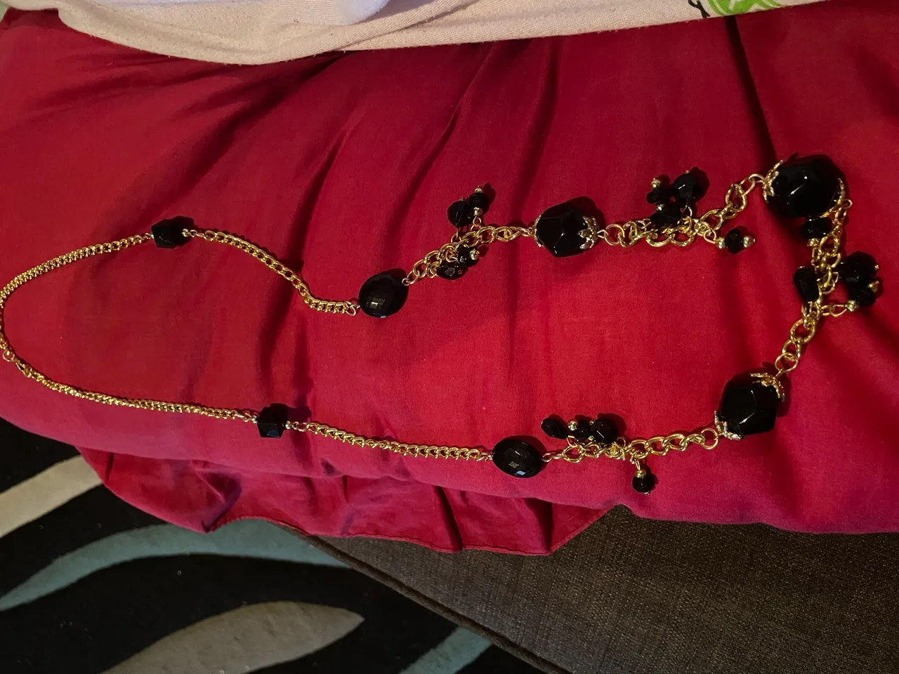 Black Beaded Costume Necklace – photo 2