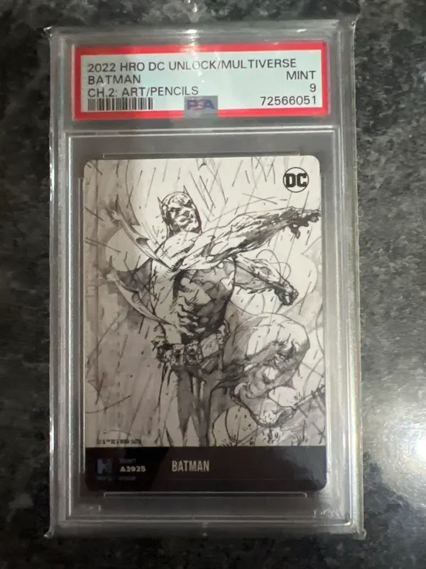 2022 HRO DC UNLOCK/MULTIVERSE BATMAN PENCIL ART PSA 9