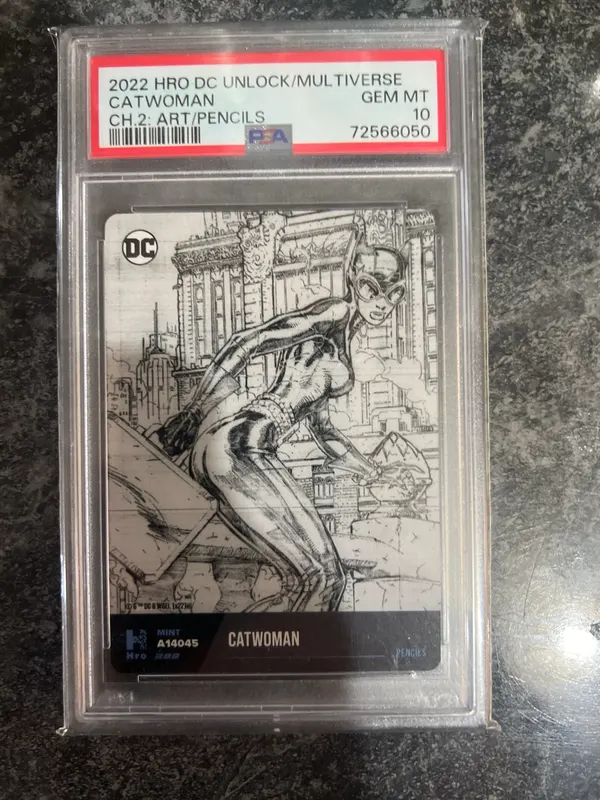 2022 HRO DC CATWOMAN PENCIL ART PSA GEM MINT 10