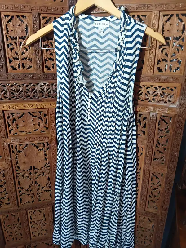Bodacea S Long Abstract ocean  Dress