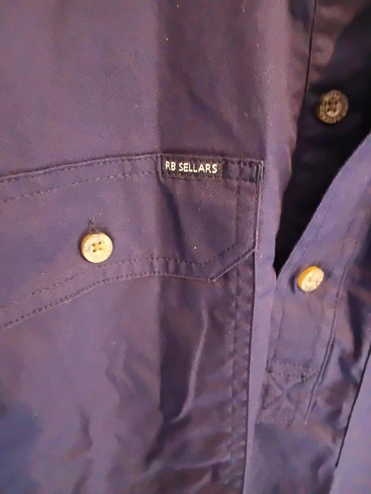 RB Sears Work Farm Trade Aussie Cotton Shirt Navy S — photo 3