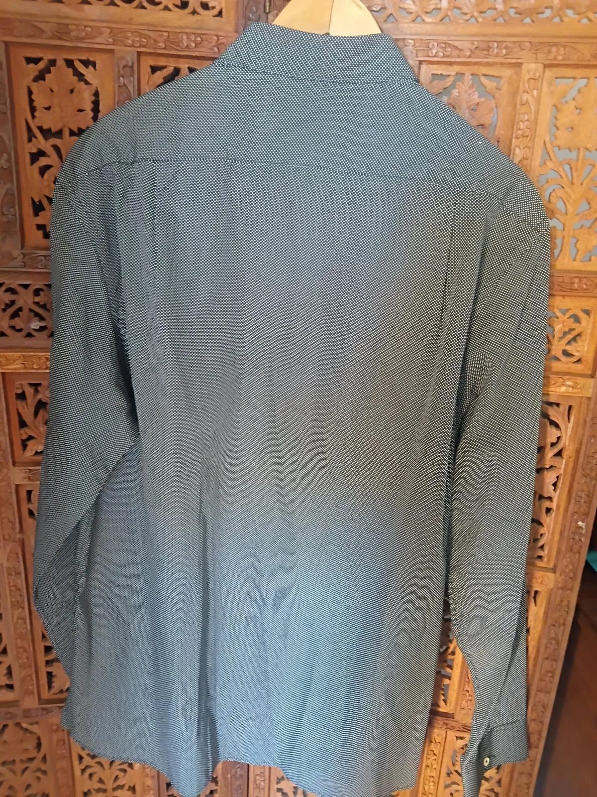Boulevard Cotton spotted Navey Long Sleeve Shirt L — photo 2