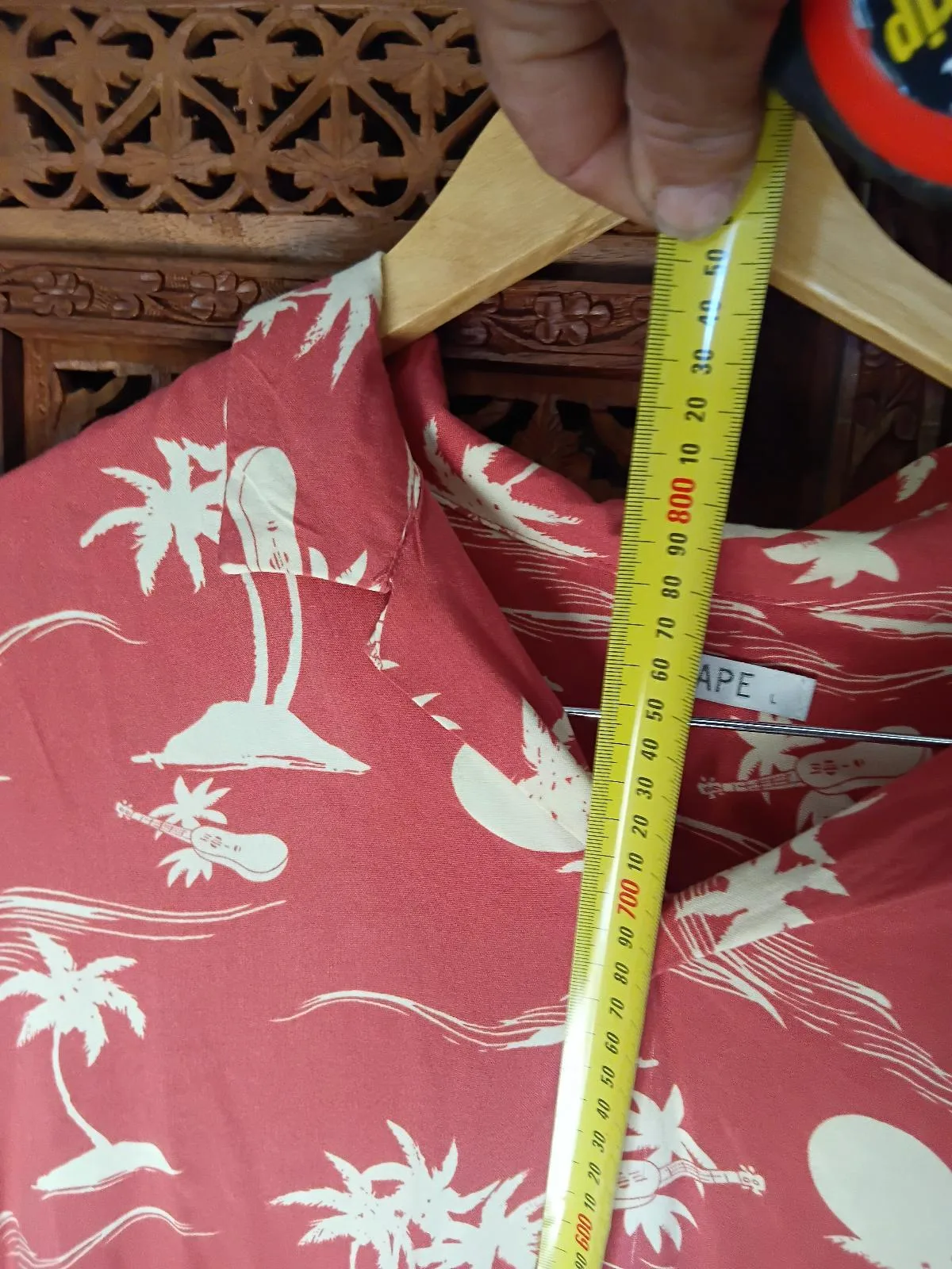 Cape Beach Skater Terra Cotta Hawaiian Shirt L — photo 4