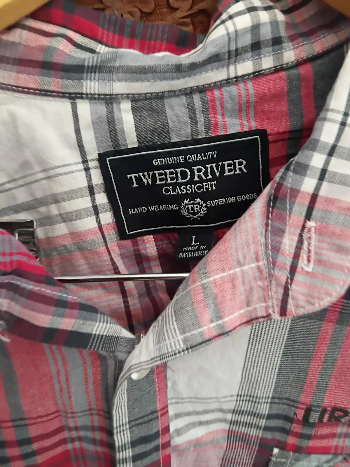 Tweed river Check Crisp Poplin L Shirt — photo 2