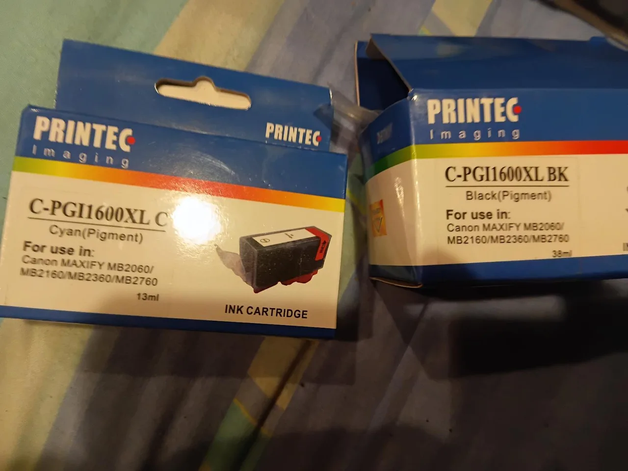 Printec PGI1600XL Ink Cartridges (Black & Cyan) for Canon MAXIFY
 (Set of 2) — photo 2