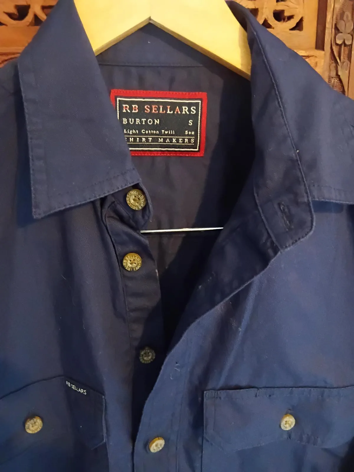 RB Sears Work Farm Trade Aussie Cotton Shirt Navy S — photo 2