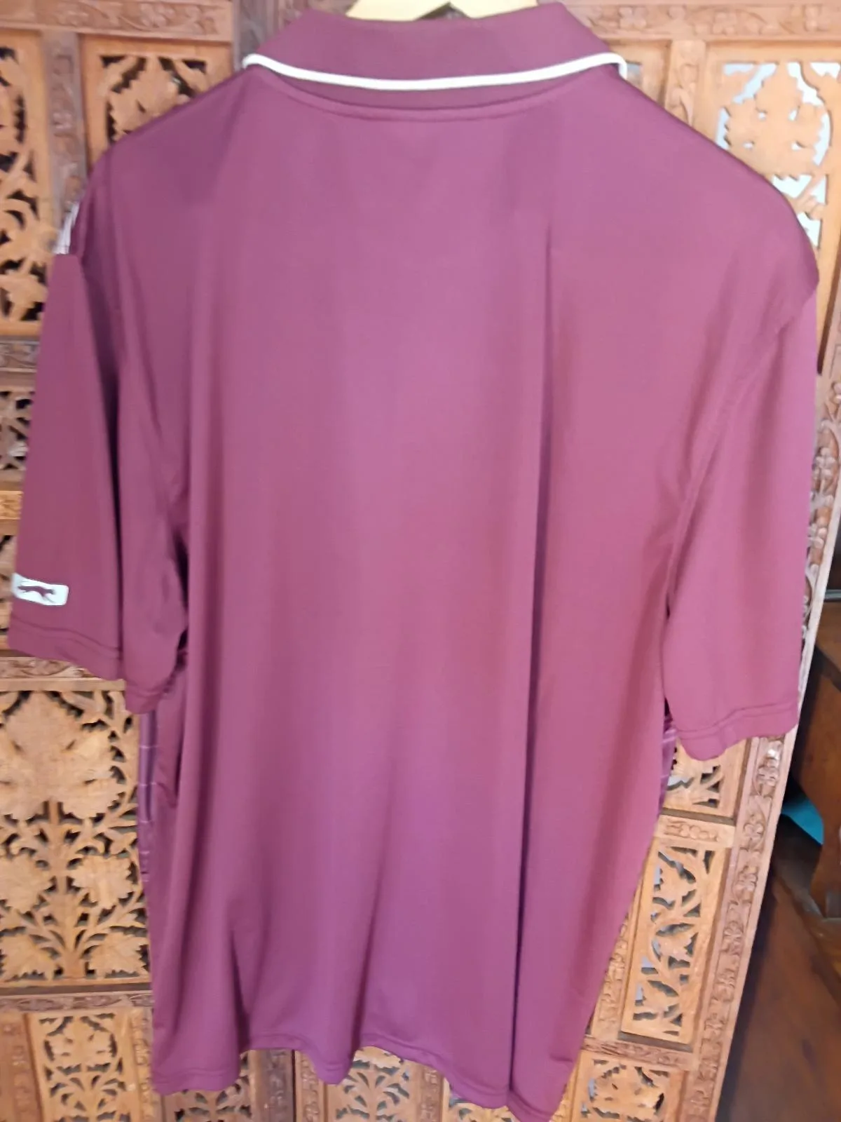 Cougar Sportwear Maroon Striped Polo Shirt L — photo 4