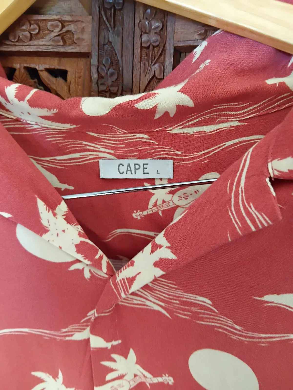 Cape Beach Skater Terra Cotta Hawaiian Shirt L — photo 2