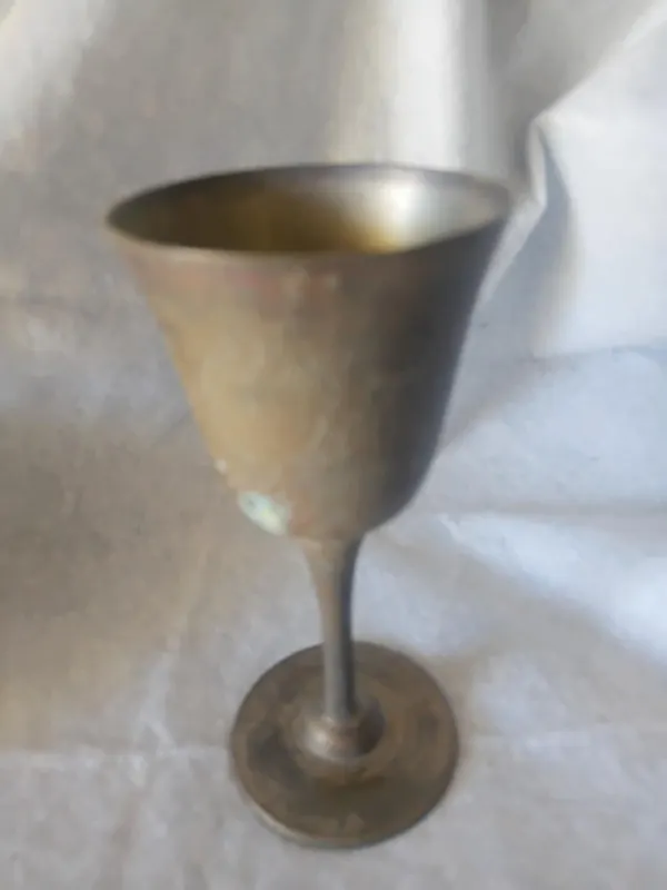 Engraved Metal Goblet / Chalice