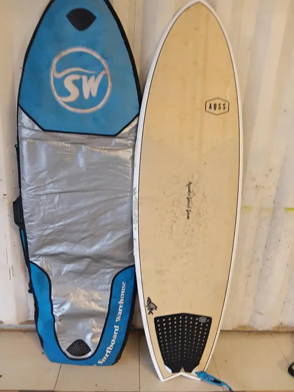 AQSS Fish Surfboard & Surfboard Warehouse Padded Bag Bundle