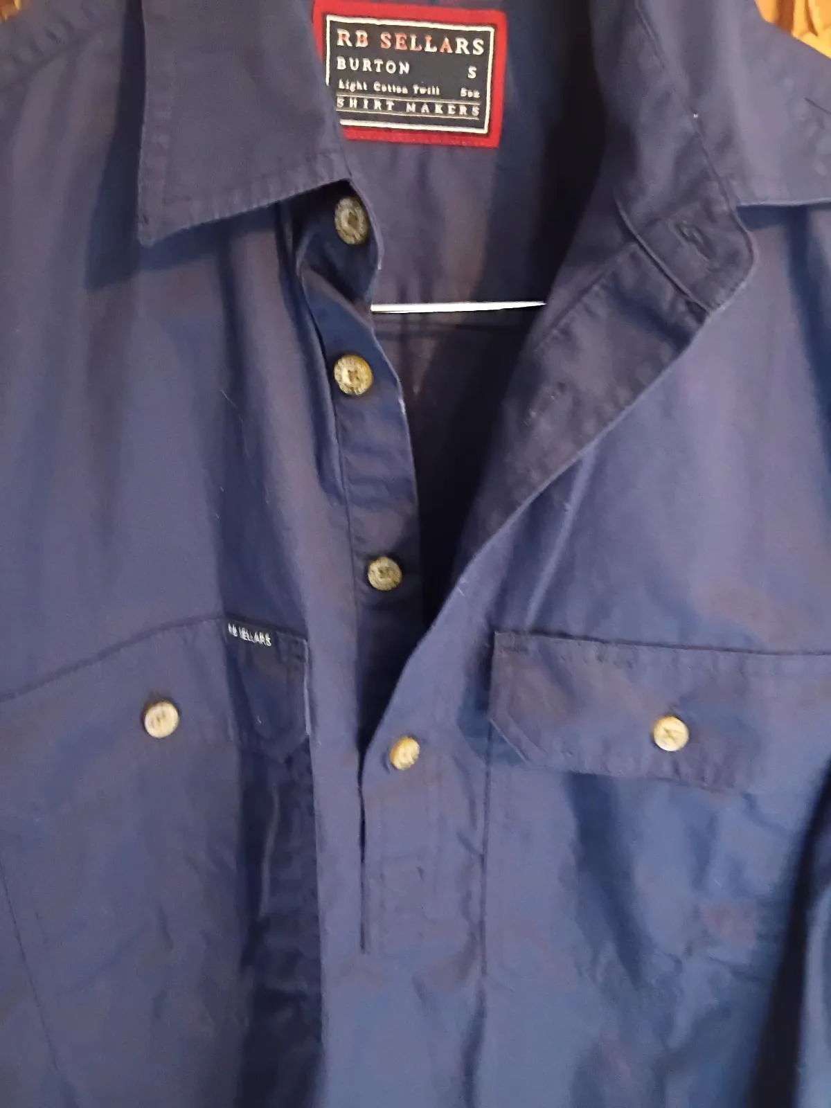 RB Sears Work Farm Trade Aussie Cotton Shirt Navy S — photo 4