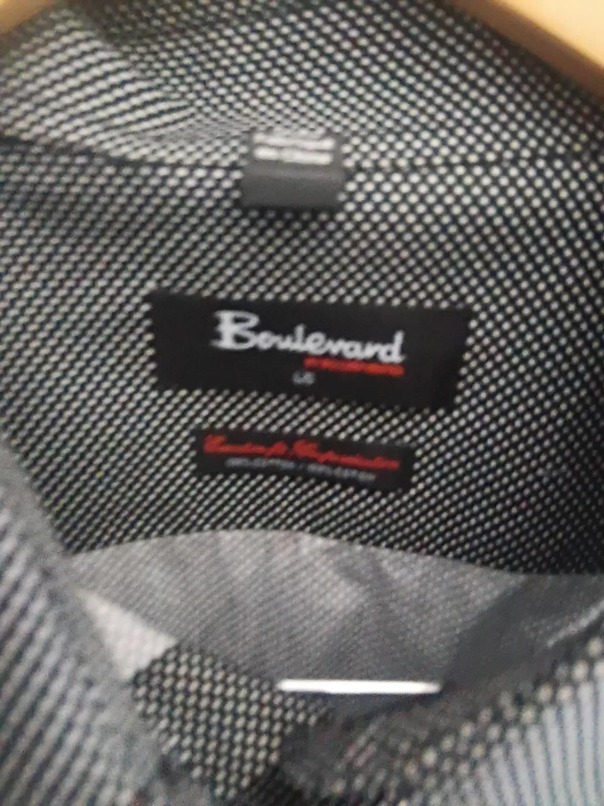 Boulevard Cotton spotted Navey Long Sleeve Shirt L — photo 4