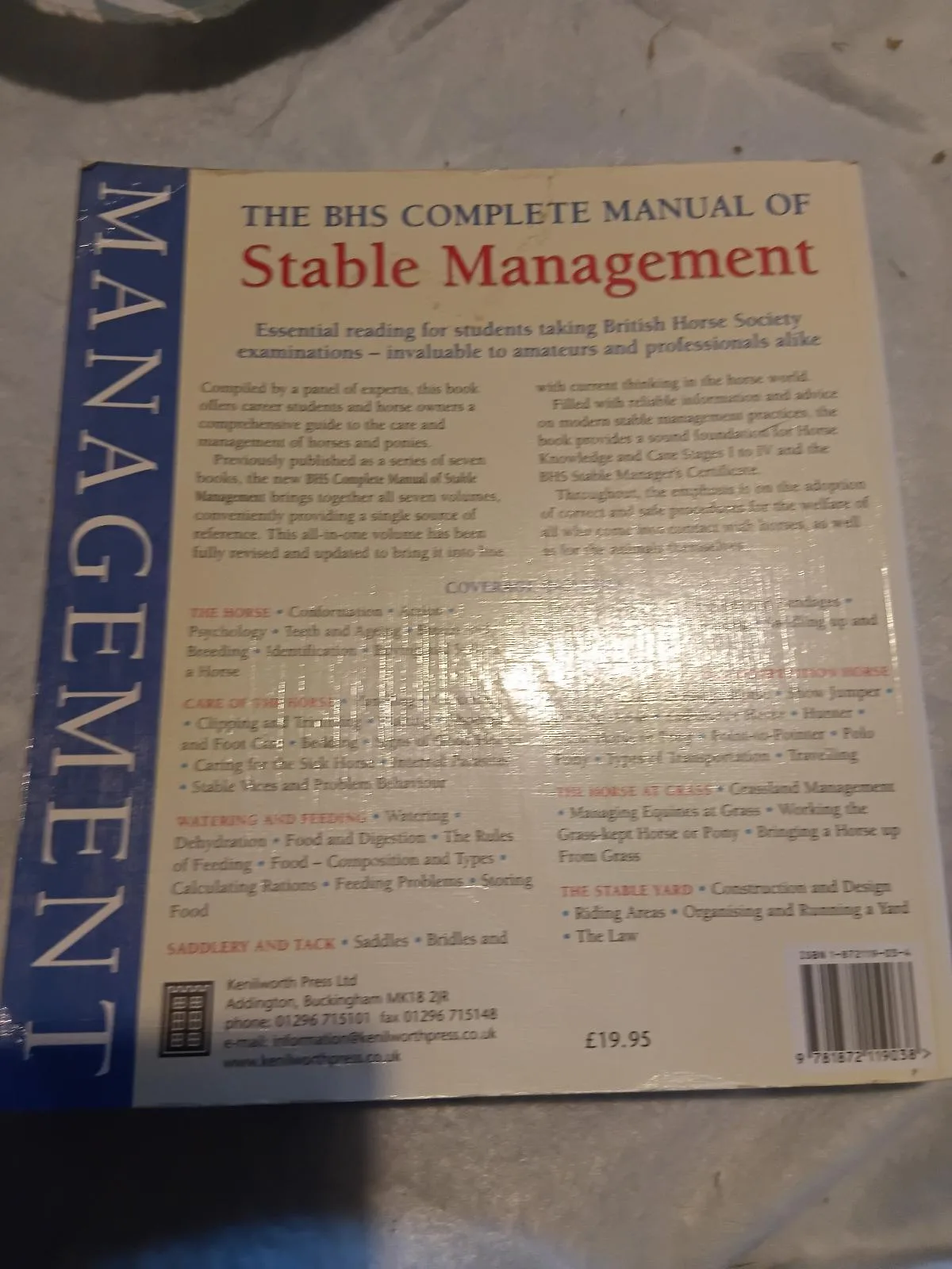 BHS Stable Management complete Manual — photo 2