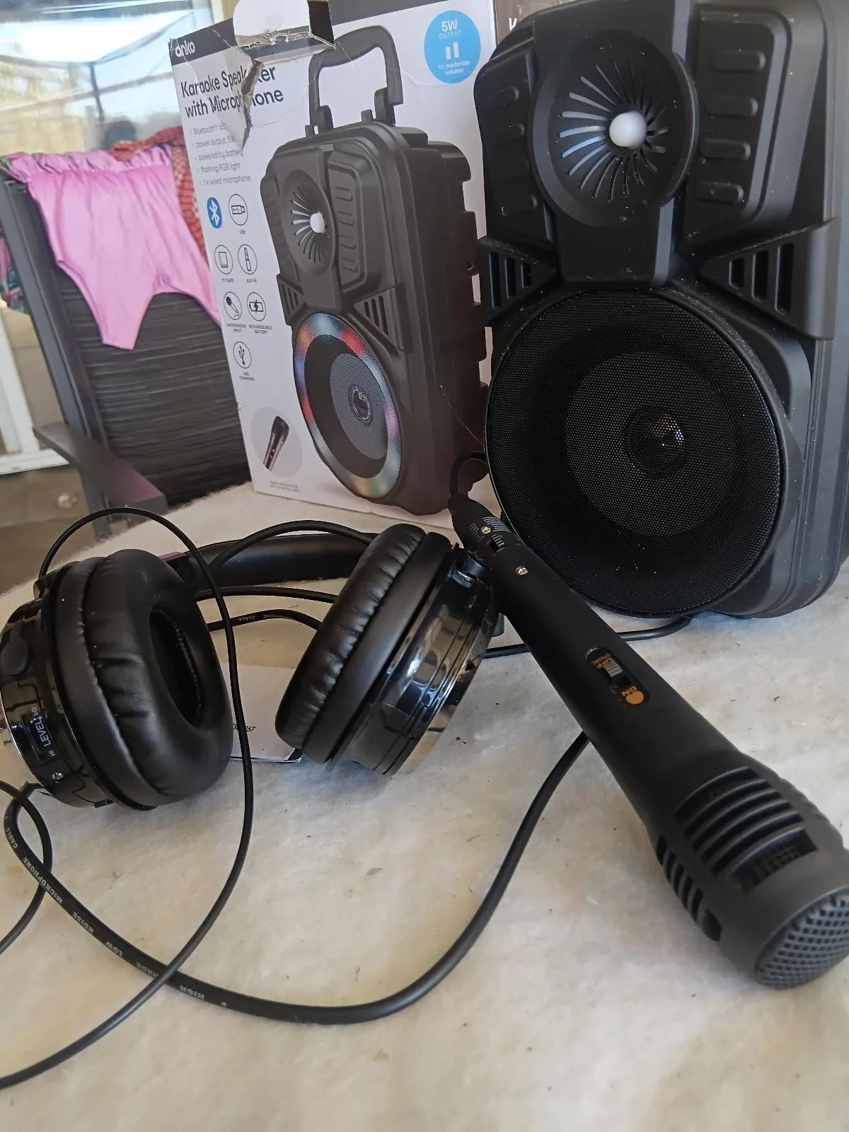 Party Sound Bundle: Portable Karaoke System & Bauhn Premium Headphones – photo 3