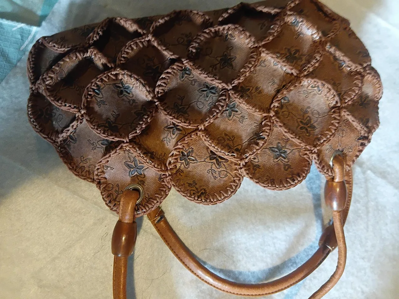 Vintage Rare 70s YoYo Boho Penny Circle Bag — photo 3