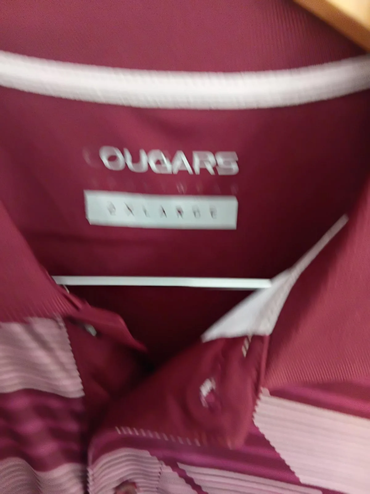 Cougar Sportwear Maroon Striped Polo Shirt L — photo 2